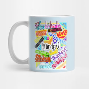 Positive Words Doodle Part 2 Mug